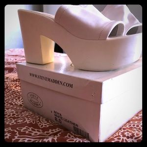White Steve Madden heels